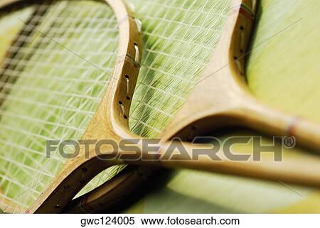 Stock Photography - Close-up of two tennis rackets. Fotosearch