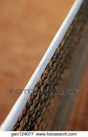 Stock Photo - High angle view of a tennis net. Fotosearch