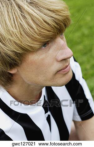 Close-up of a soccer player View Large Photo Image Stock Image - Close-up of a soccer player. Fotosearch