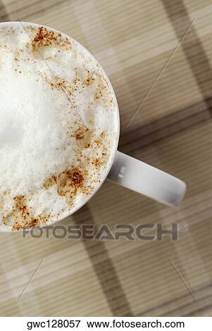 High angle view of a coffee cup View Large Photo Image Stock Photo - High angle view of a coffee cup. Fotosearch