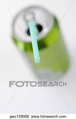High angle view of a straw in a can View Large Photo Image Stock Photograph - High angle view of a straw in a can. Fotosearch