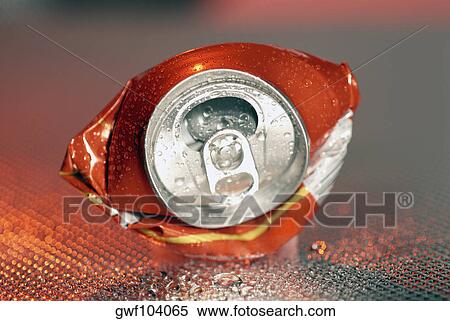 Close-up of a crushed can View Large Photo Image Stock Photography - Close-up of a crushed can. Fotosearch