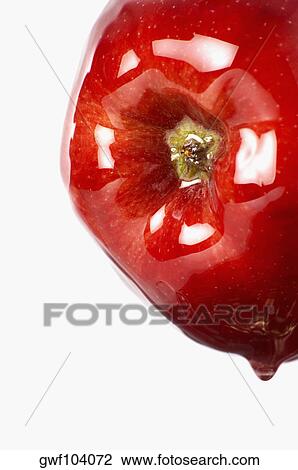 Close-up of a wet apple View Large Photo Image Stock Image - Close-up of a wet apple. Fotosearch