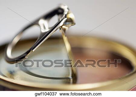 Close-up of the lid of a can View Large Photo Image Stock Photo - Close-up of the lid of a can. Fotosearch