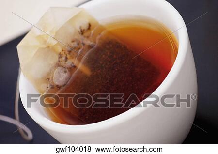 Stock Photo - High angle view of a cup of tea. Fotosearch