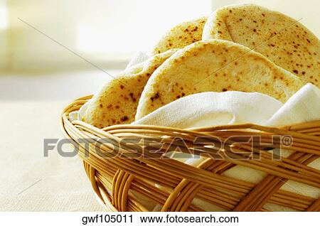 Close-up of bread in a basket View Large Photo Image Stock Image - Close-up of bread in a basket. Fotosearch