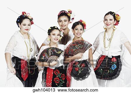 Portrait of a group of female dancers View Large Photo Image Stock Image - Portrait of a group of female dancers. Fotosearch