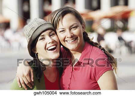 Portrait of two young women View Large Photo Image Picture - Portrait of two young women . Fotosearch