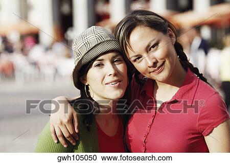 Portrait of two young women View Large Photo Image Stock Image - Portrait of two young women . Fotosearch