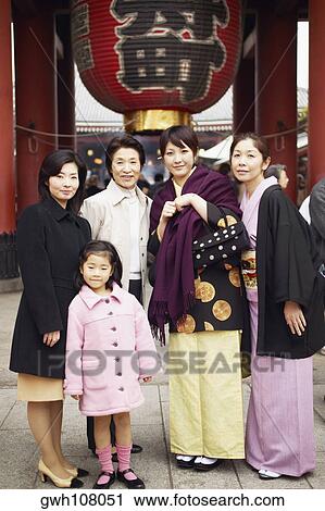 Stock Image - Portrait of a family . Fotosearch