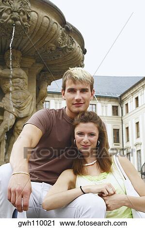 Stock Image - Portrait of a young couple . Fotosearch