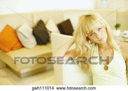 Picture - Portrait of a young woman. Fotosearch