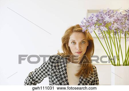 Portrait of a young woman View Large Photo Image Stock Image - Portrait of a young woman. Fotosearch