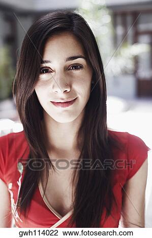 Portrait of a young woman View Large Photo Image Stock Image - Portrait of a young woman. Fotosearch