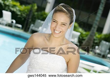 Portrait of a bride smiling View Large Photo Image Stock Photography - Portrait of a bride smiling. Fotosearch