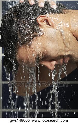 Close-up of a young man in the shower View Large Photo Image Stock Photography - Close-up of a young man in the shower. Fotosearch