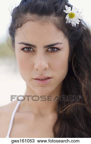 Portrait of a young woman thinking View Large Photo Image Stock Image - Portrait of a young woman thinking. Fotosearch