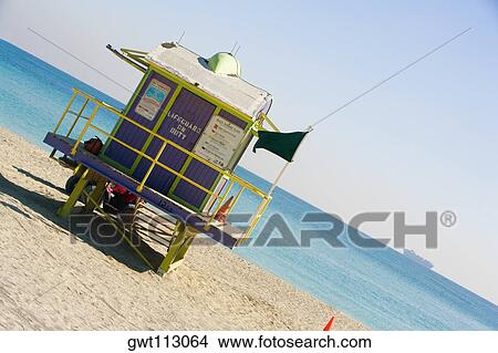Lifeguard hut on the beach View Large Photo Image Picture - Lifeguard hut on the beach. Fotosearch
