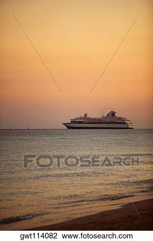 Cruise ship in the sea, Miami, Florida, USA View Large Photo Image Stock Image - Cruise ship in the sea, Miami, Florida, USA. Fotosearch