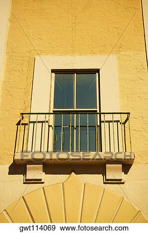Stock Photo - Low angle view of a balcony. Fotosearch
