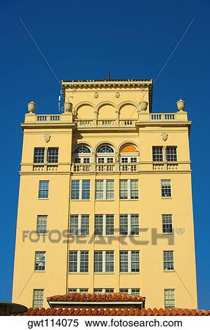 Low angle view of a building, Miami, Florida, USA View Large Photo Image Stock Photography - Low angle view of a building, Miami, Florida, USA. Fotosearch