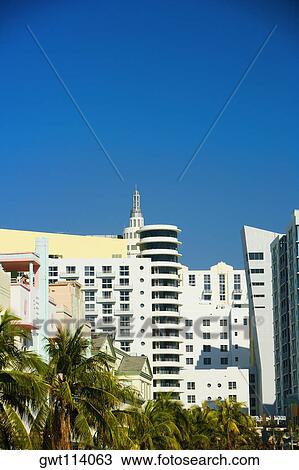 Low angle view of multi-storeyed buildings in a city, Miami, Florida, USA View Large Photo Image Stock Image - Low angle view of multi-storeyed buildings in a city, Miami, Florida, USA. Fotosearch