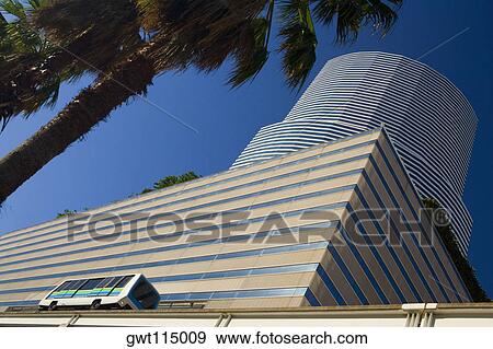Stock Photo - Low angle view of a building, Miami, Florida, USA. Fotosearch