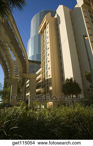 Picture - Low angle view of buildings in a city, Miami, Florida, USA. Fotosearch