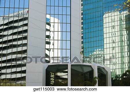 Reflection of buildings on glass, Miami, Florida, USA View Large Photo Image Stock Image - Reflection of buildings on glass, Miami, Florida, USA. Fotosearch