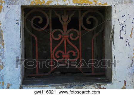 Stock Image - Close-up of a window, Cartagena, Colombia. Fotosearch