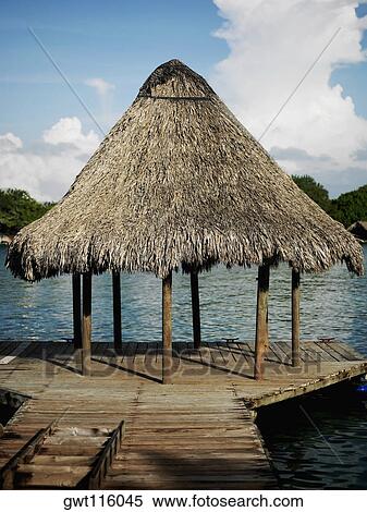 Stock Photography - Gazebo on a pier. Fotosearch