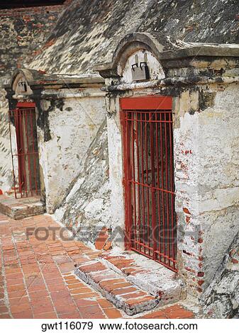 Prison cell in a castle, Castillo de San Felipe, Cartagena, Colombia View Large Photo Image Stock Photo - Prison cell in a castle, Castillo de San Felipe, Cartagena, Colombia. Fotosearch