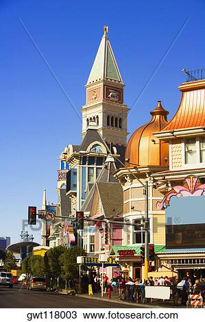 Buildings along a street, Las Vegas, Nevada, USA View Large Photo Image Stock Image - Buildings along a street, Las Vegas, Nevada, USA. Fotosearch
