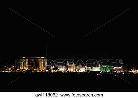 Buildings lit up at night, Las Vegas, Nevada, USA View Large Photo Image Stock Image - Buildings lit up at night, Las Vegas, Nevada, USA. Fotosearch
