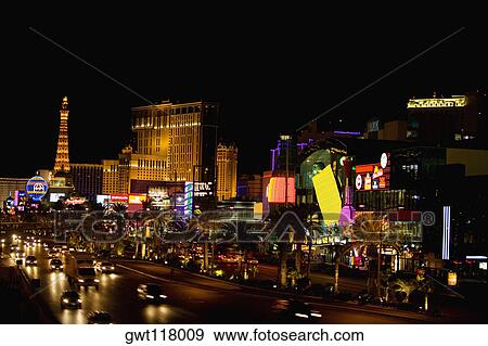 Buildings lit up at night, Las Vegas, Nevada, USA View Large Photo Image Stock Photo - Buildings lit up at night, Las Vegas, Nevada, USA. Fotosearch
