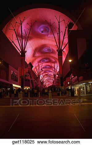 Stock Photography - Group of people in a shopping mall, Las Vegas, Nevada, USA. Fotosearch