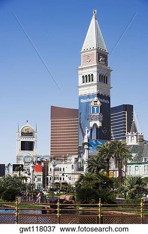 Stock Photo - Low angle view of a tower, Las Vegas, Nevada, USA. Fotosearch