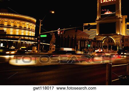 Traffic on a street, Las Vegas, Nevada, USA View Large Photo Image Stock Photo - Traffic on a street, Las Vegas, Nevada, USA. Fotosearch