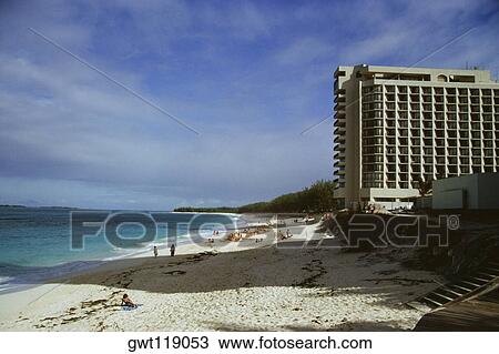 High angle view of a beach in front of a hotel, Grand Bahamas, Bahamas View Large Photo Image Stock Image - High angle view of a beach in front of a hotel, Grand Bahamas, Bahamas. Fotosearch