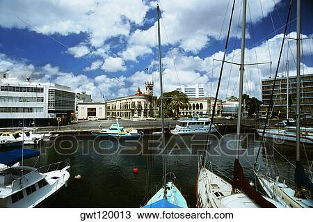 Anchored boats are seen on a sunny day, Barbados View Large Photo Image Stock Image - Anchored boats are seen on a sunny day, Barbados. Fotosearch