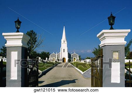 Front view of a church, St. James sandys, Bermuda View Large Photo Image Stock Photography - Front view of a church, St. James sandys, Bermuda. Fotosearch