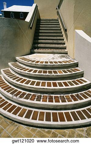 Front view of stairs of a building, St. Georges, Bermuda View Large Photo Image Stock Image - Front view of stairs of a building, St. Georges, Bermuda. Fotosearch