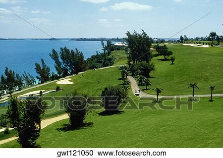 High angle view of Castle harbor golf course, Bermuda View Large Photo Image Stock Image - High angle view of Castle harbor golf course, Bermuda. Fotosearch