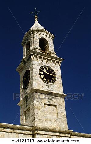 Low angle view of Dockyard clock, Bermuda View Large Photo Image Stock Image - Low angle view of Dockyard clock, Bermuda. Fotosearch