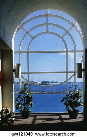 Seascape through a glass window, Castle harbor hotel, Bermuda View Large Photo Image Stock Photo - Seascape through a glass window, Castle harbor hotel, Bermuda. Fotosearch