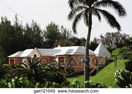 Side view of buildings with white roof, Bermuda View Large Photo Image Stock Photography - Side view of buildings with white roof, Bermuda. Fotosearch