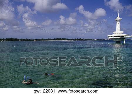 Side view of a lighthouse, Coral World, Nassau, Bahamas View Large Photo Image Stock Image - Side view of a lighthouse, Coral World, Nassau, Bahamas. Fotosearch