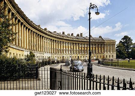 Exterior of Royal Crescent Bath, England View Large Photo Image Stock Photo - Exterior of Royal Crescent Bath, England. Fotosearch