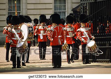 Guards outside Buckingham Palace, London, England View Large Photo Image Stock Image - Guards outside Buckingham Palace, London, England. Fotosearch