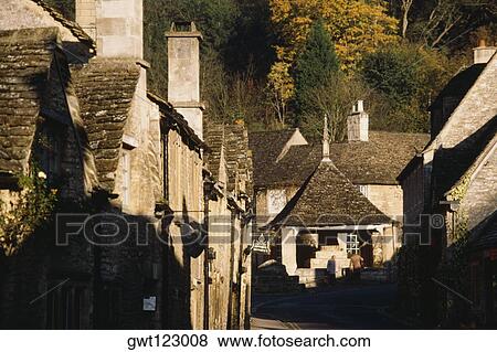 Rustic view of Castle Combe Village in Cotswolds, England View Large Photo Image Stock Photo - Rustic view of Castle Combe Village in Cotswolds, England. Fotosearch